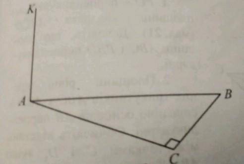 трикутник АВС- прямокутний ,кут С =90° , АК- перпендикуляр до площини АВС. Проведіть перпендикуляр з