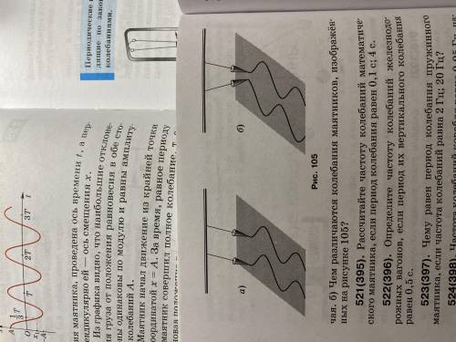 Чем различаются колебания маятников, изображённых на рисунке 105