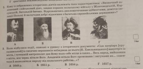 2.Кому із зображених історичних діячів належать така характеристика3.