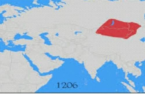 Используя карту, укажите исконную территорию монгольских племен, направления походов, также завоеван
