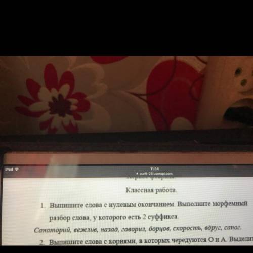 Выпишите слова с нулевым окончанием. Выполните морфемный разбор слова, у которого есть 2 суффикса Са