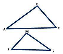 Угол B треугольника ABC (см. рис.) = 1000. Угол C треугольника ABC = 500. А в треугольнике FML угол