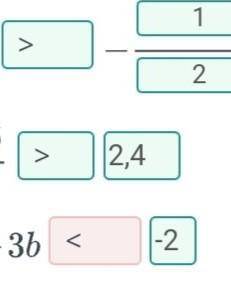 Даны неравенства а>4, b< 5. Оцени нижеприведенные выражения. 2 ) а. - 16 b) b c) 2а - 30