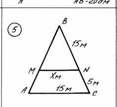 геометрия. Найдите х. Сначала доказать подобие треугольников. Дано: АВС, МN||AC. остальное на рисунк