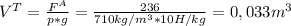 V^{T} = \frac{F^{A}}{p * g^{} } =\frac{236}{710kg/m^{3} *10H/kg} =0,033m^{3}