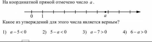 Какое из утверждений является верным. 1)a-504)6-a>0