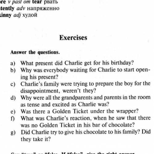 A) What present did Charlie get for his birthday? b) Why was everybody waiting for Charlie to start 