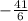 - \frac{41}{6}