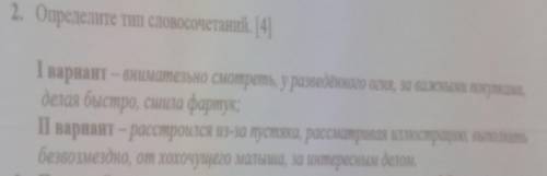 Определите тип словосочетаний, 2 варианта- расстроился из-за пустяка, рассматривая иллюстрацию,выпол