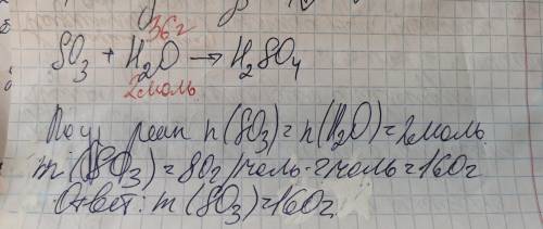 Какое количество оксида серы может вступить во взаимодействие с водой массой 36 г.