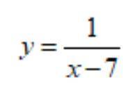 Укажіть область визначення функції *  усі числа усі числа, крім -7 усі числа, крім 7 Інша відповідь