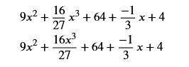 9х2+16/27х3+64–1/3х+4