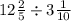 12 \frac{2}{5} \div 3 \frac{1}{10}