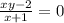 \frac{xy-2}{x+1} =0